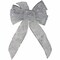 Northlight 14&#x22; x 9&#x22; Sheer Silver Snowflake 6 Loop Christmas Bow Decoration